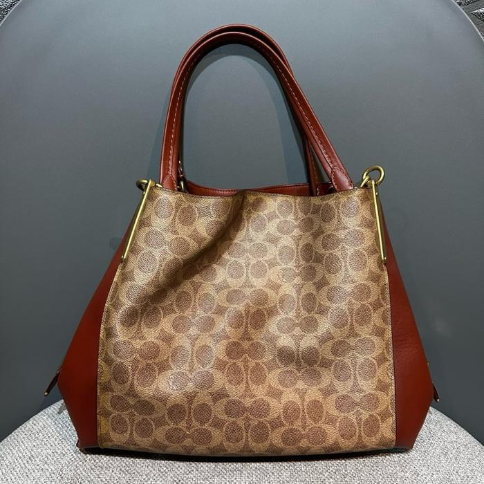 Tas shoulder bag hand bag COACH Dalton 31 canvas leather ori original perfect