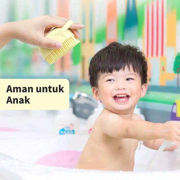 CL Sikat Silikon Mandi Badan Dispenser Bubble Bath Shower Baby Puff Brush