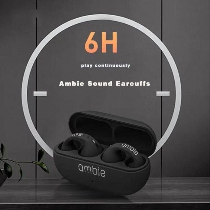 SONY Ambie Headphone Nirkabel Bluetooth, Headphone Olahraga Tahan Air