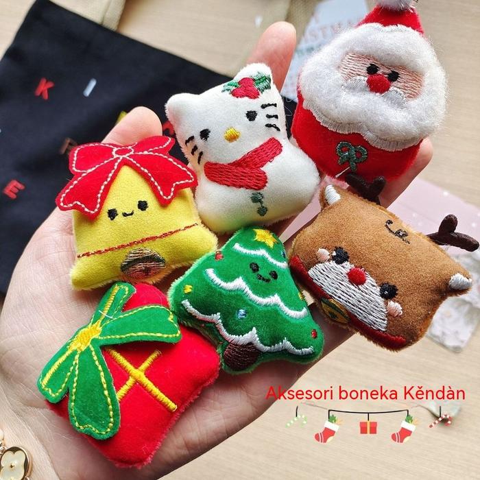 1  pcs -- pin hiasan natal - dekorasi hampers natal - boneka hiasan natal christmas - pin jepitan na