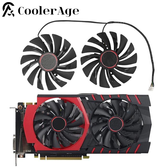 New 4Pin Video Card Fan For MSI GTX 960 970 960 1060 RX570 GAMING X 95MM PLD10010S12HH Graphics Card