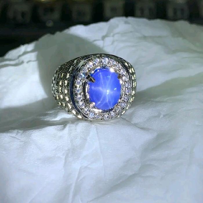 cincin batu permata natural batu star Ceylon Srilanka