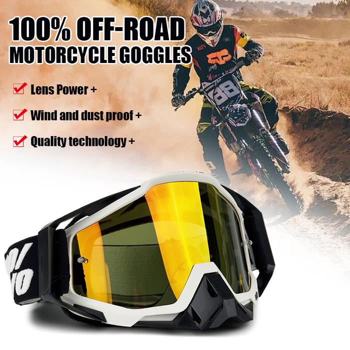 kaca mata cross / goggle inko yellow pelangi rainbow / gogle kross Kaca mata helm Cross Helm Motor C