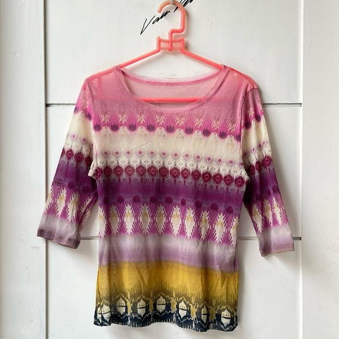Hiroko Koshino Mesh Motive T-shirt