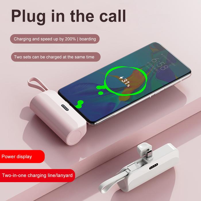 Terlaris, Power Bank Mini 5000MAh Powerbank Pengisi Daya Portabel