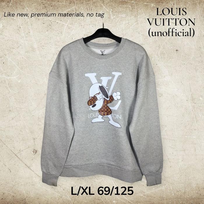 Louis Vuitton LV Snoopy Dubbing Style Sweater Sweatshirt Crewneck Lengan Panjang Premium Size XL L/X