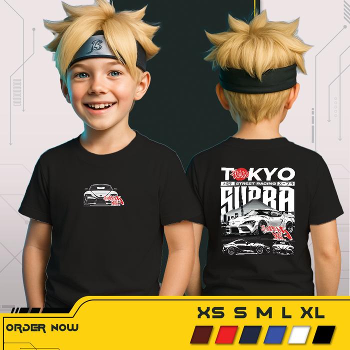 Kaos Anak Mobil Supra MK5 | Baju Distro Mobil Sport Supra - Cotton Combed 30S - Fashion