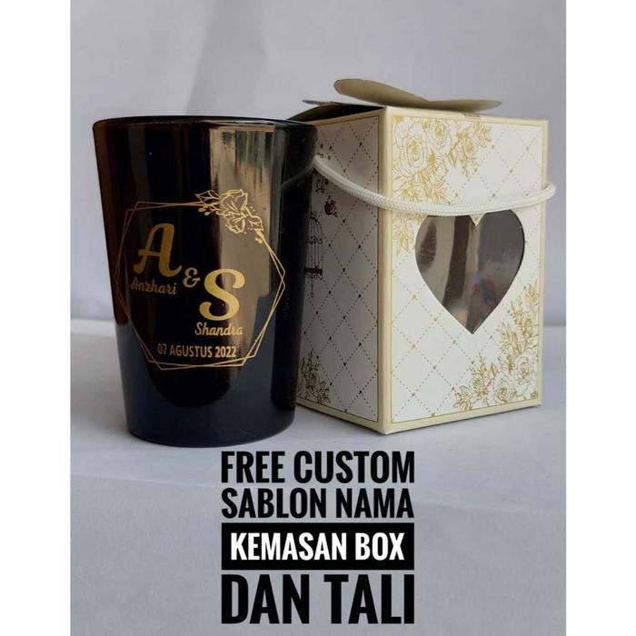 50 pcs Souvenir gelas lucu, gelas custom, gelas jamu, gelas kopi, gelas 150 ml