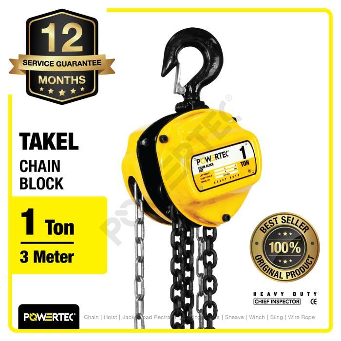 new - chain block / takel 1 ton x 3 meter powertec