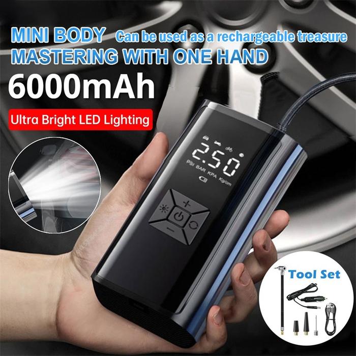 Kompresor udara nirkabel kecil inflator ban portabel pompa inflator mobil pompa inflator LED tampila