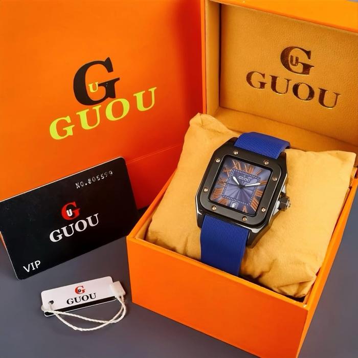 Jam Tangan Guou Fashion 5167 Original Tanggal Aktif Free Box Ori Terlaris
