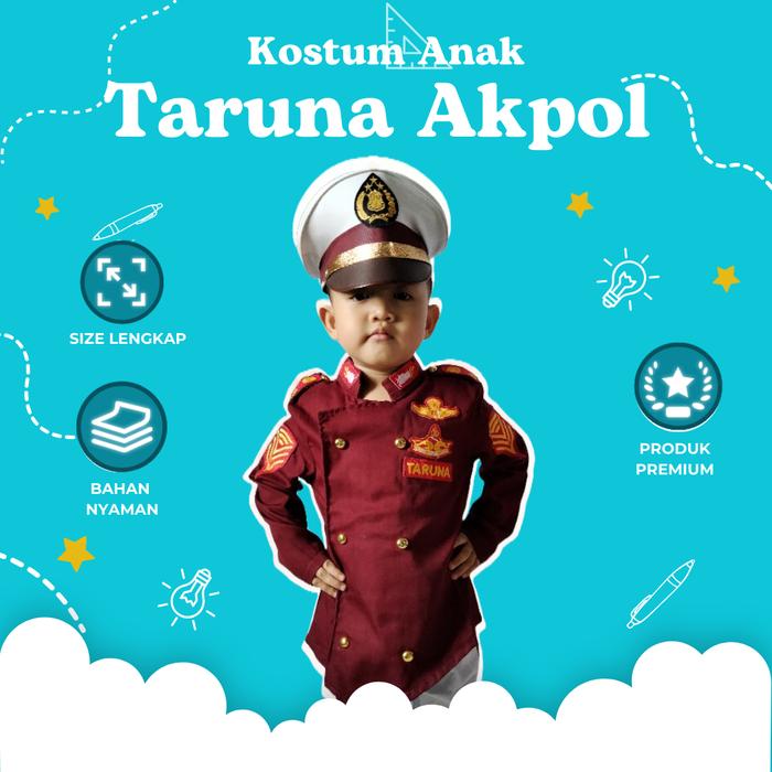 Baju Anak Akademi Polisi - Kostum Taruna Akpol Anak - Baju Taruna Polisi Anak - Fashion Costume