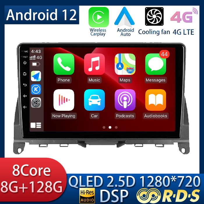 Android 12 For Mercedes Benz C Class 3 W204 S204 2006 - 2011 Car