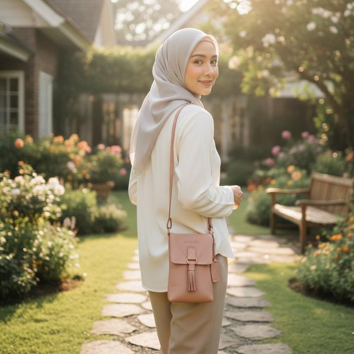 ABEKANI LEATHER Pouch Kulit Wanita Abekani - Tas Kulit Asli - Tas Selempang Wanita - Tas HP LOLI CAS
