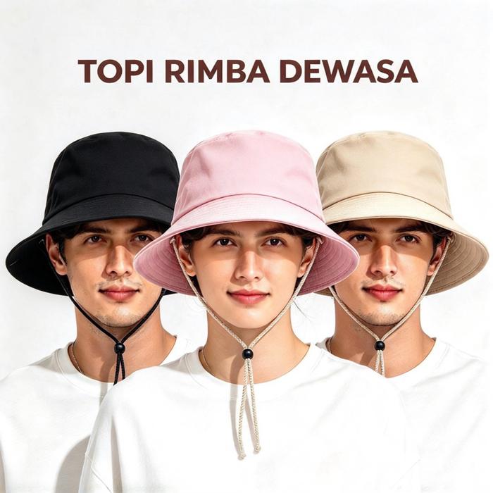 TOPI RIMBA DEWASA LAKI LAKI PEREMPUAN/ Topi dewasa / rimba dewasa / topi keplek dewasa