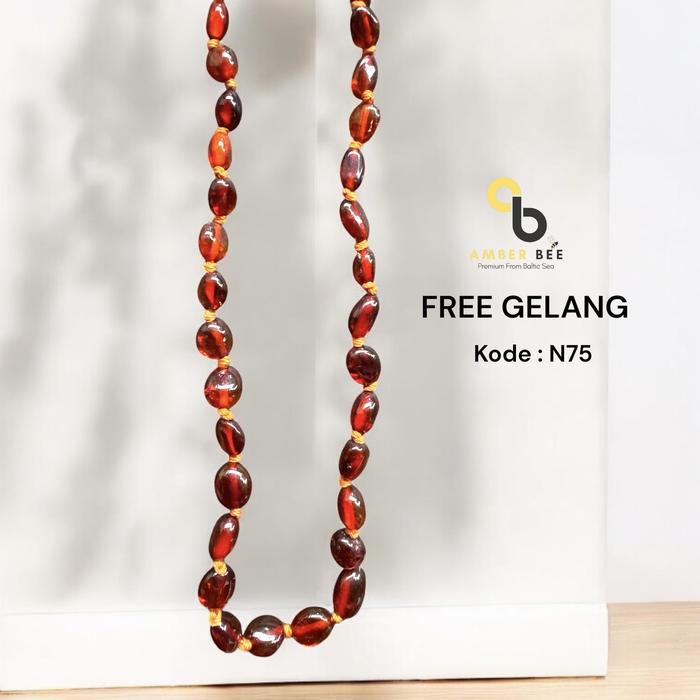 Bestseller Kalung Amber Anak Premium Glossy Multicolor Beans Cantik Costume Fashion Kids kalunganakg