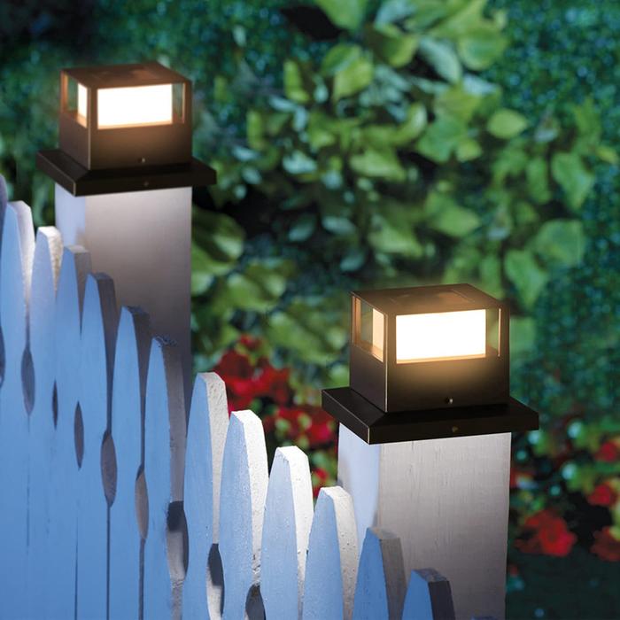 Lampu Taman Tenaga Surya Kecil Pasca Kepala Lampu Taman Pagar Dinding