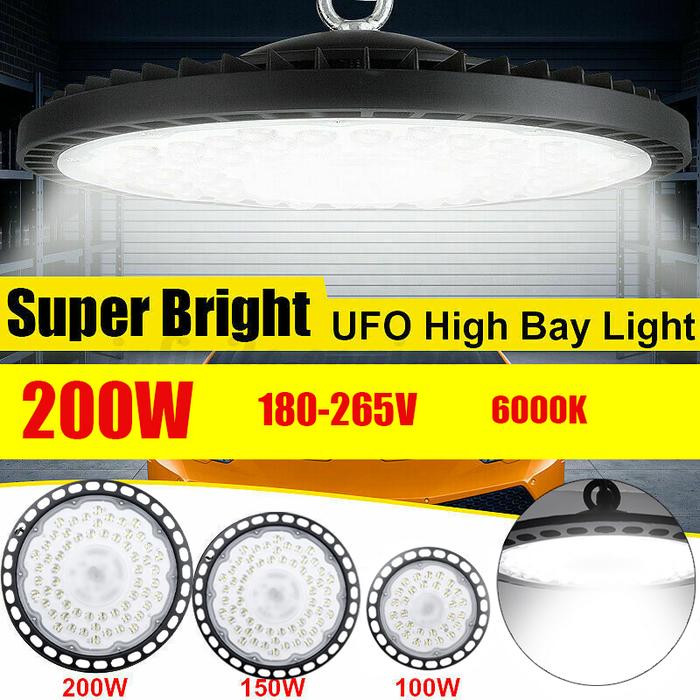 UFO LED High Bay Light Workshop Garage Down Lamp Industrial Warehouse