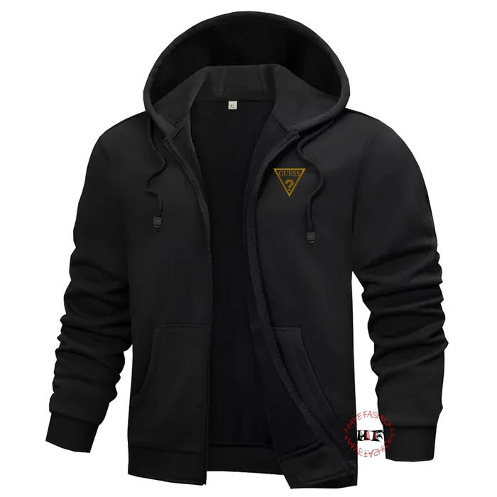 Haye Fashion - Jacket Zipper Resleting Jacket Gues Segitiga Gold Jacket PriaWanita Jacket Tebal