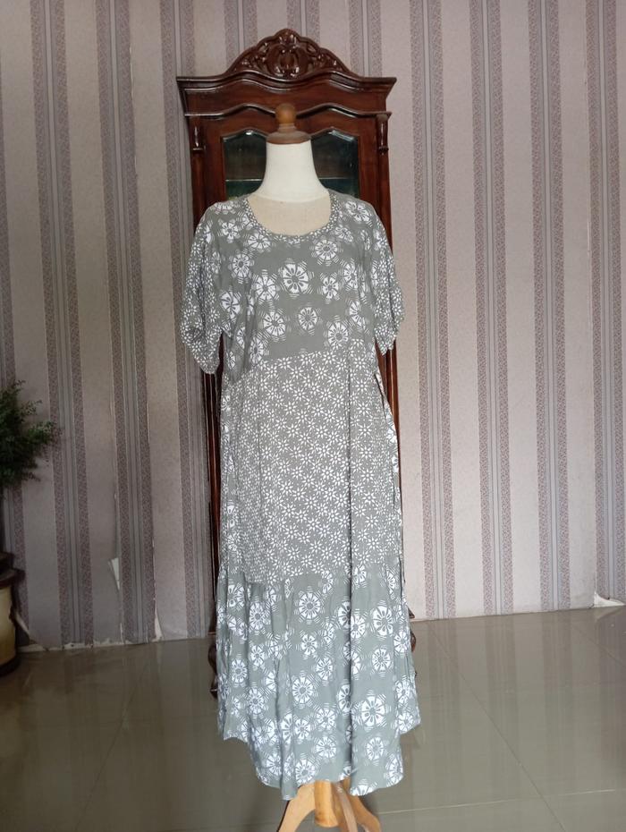 Daster QONITA Batik Lengan Pendek Bahan Santung