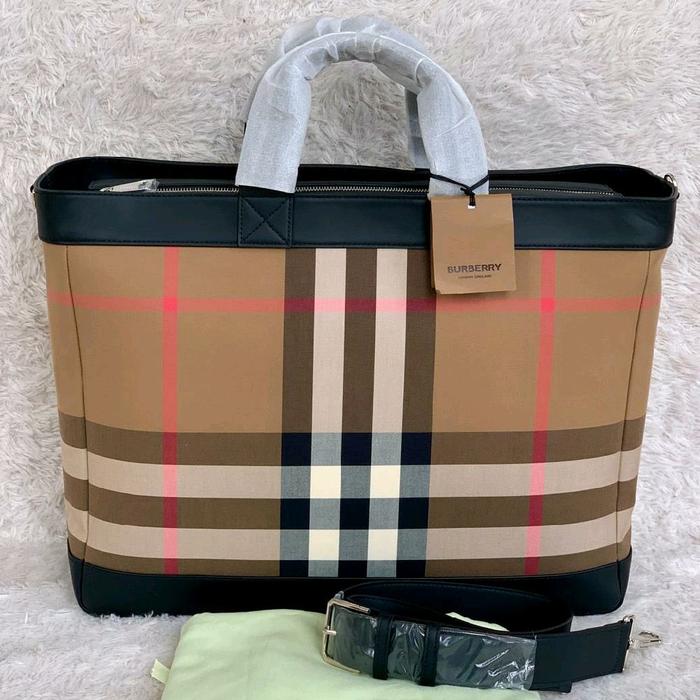 Tas Tote Two Way Ormond Cabas House Check Black Beige (Include DB ORI)