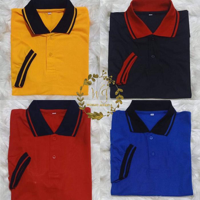 WJ - Kaos Polo Kerah Kombi / Kaos Kerah / Wangki / kaos Polo T-Shirt / Baju Berkerah / Polo Shirt Pr