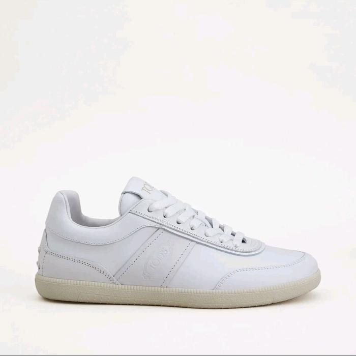 Tods Allaciata Trainers All White Sneakers Pria Wanita