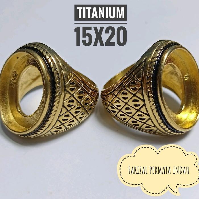 RING CINCIN TITANIUM TANAM 15x20 KOMBINASI