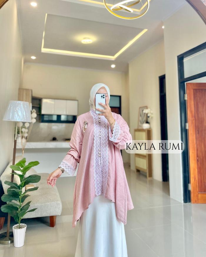 Kayla Rumi Alina Kebaya Modern-Setelan Rok Muslim Lebaran-Baju Kurung Melayu Kekinian -Tunik Wanita-