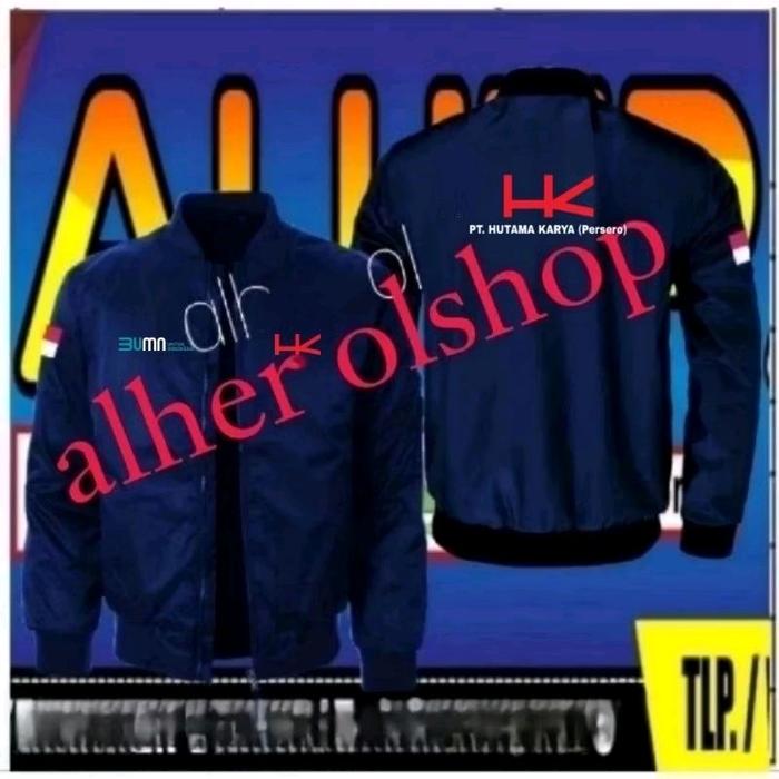 Jaket bordir PT Hutama karya jaket bomber PT Hutama karya jaket kerja PT Hutama karya jaket seragam 