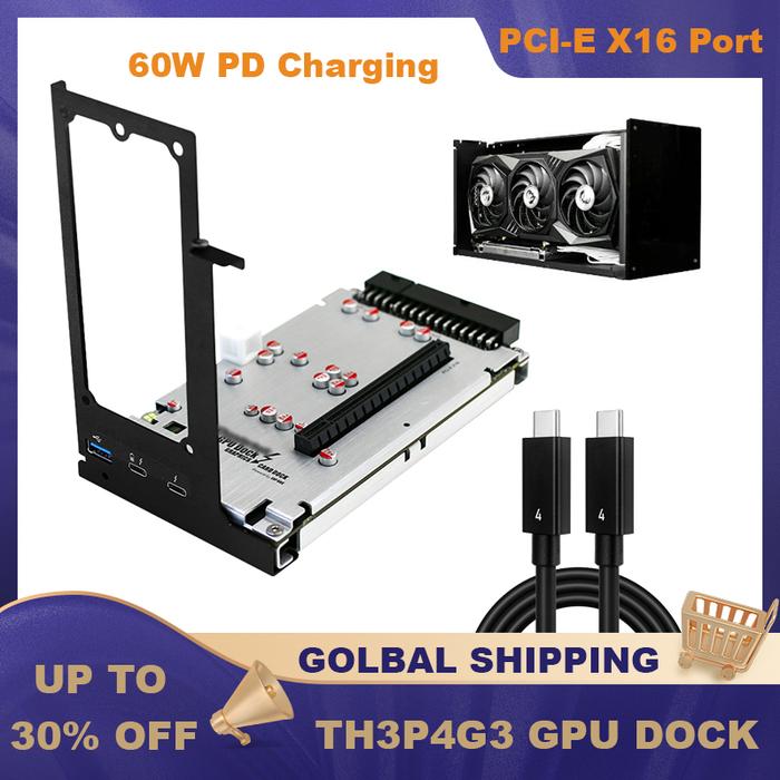 TH3P4G3 Thunderbolt-compatible GPU Video Card Dock Laptop To External