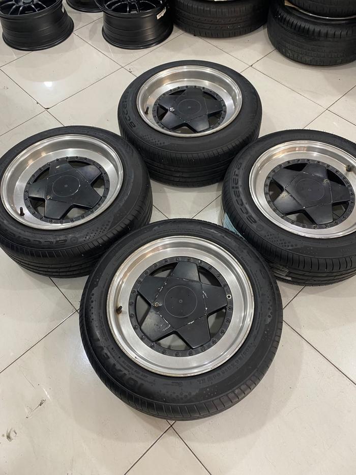 velg mobil second borbet ring 16 pcd 4x100/114,3 lebar 7,5/8,5 et 25/30 plus ban 205 55 16