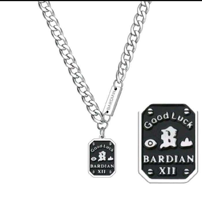Bardian Kalung Bardian Titanium Pria dan Wanita Model Terbaru Anti Karat Tidak Luntur Good Luck XII