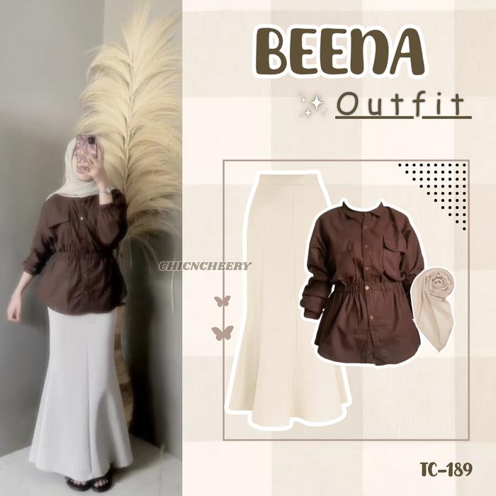 BEENA Outfit TC-189 - Daily Outfit Keren Dan Elegant OOTD Terbaru Kekinian Simpel One Set Korean Loo