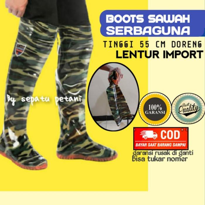 Terbaru SEPATU BOTH BOTS 60 CM SEPATU TANI KERJA BOTS SAWAH LADANG KEBUN KOLAM ANTI KEONG SAFETY SEP