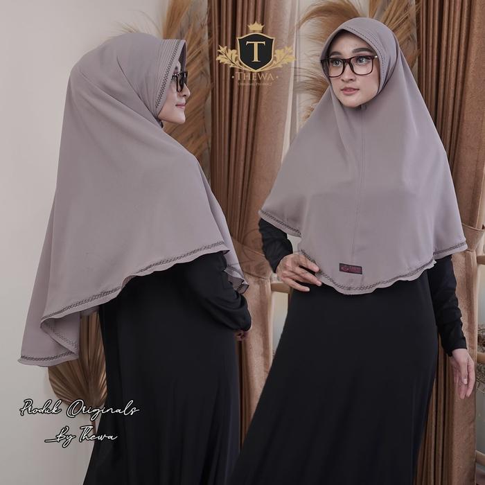 THEWA Kerudung/Khimar/hijab “NADA VISCOS PED” OVAL ORIGINAL THEWA 2 LAYER