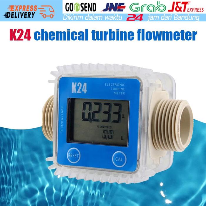 K24 Digital Turbine Flowmeter Untuk Air Water Solar|Flow Meter Air