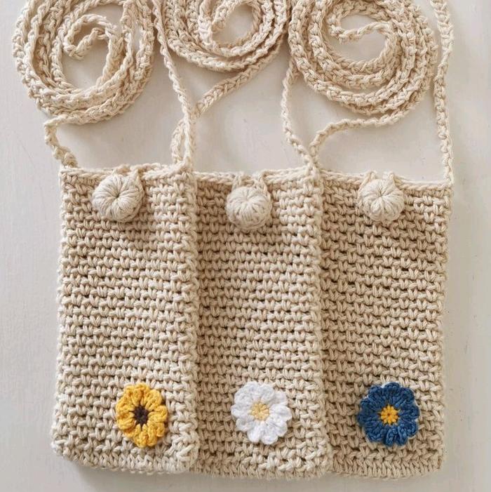 tas hp/tas selempang kecil/tas hp rajut