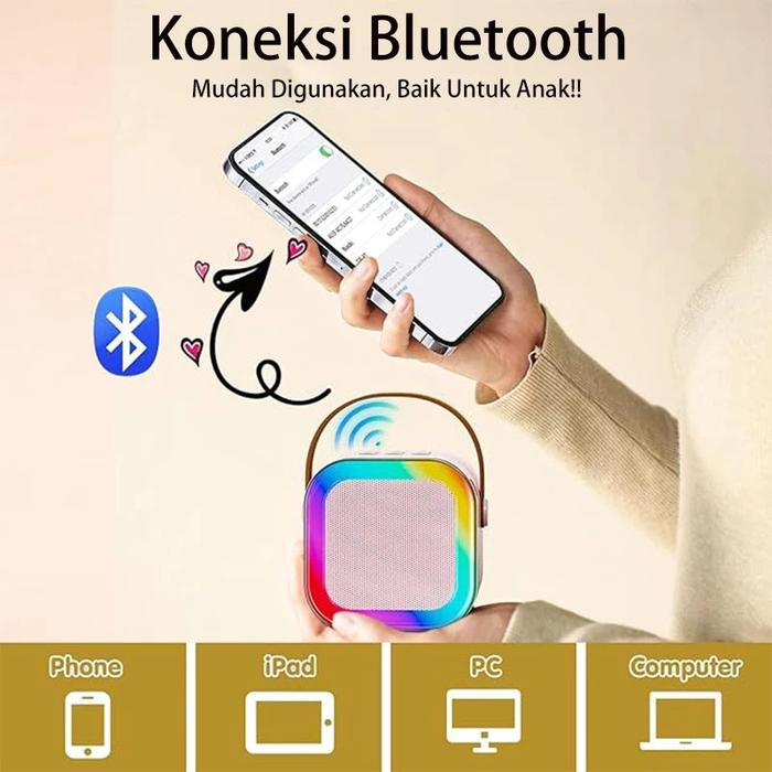 Bluetooth Mini Speaker Karaoke Wireless Mini Speaker 3d with Microphone
