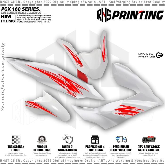 PCXV1 Cutting Sticker Striping Variasi Pcx 160 Stiker Pcx 2021-2024 striping pcx 160 transparan