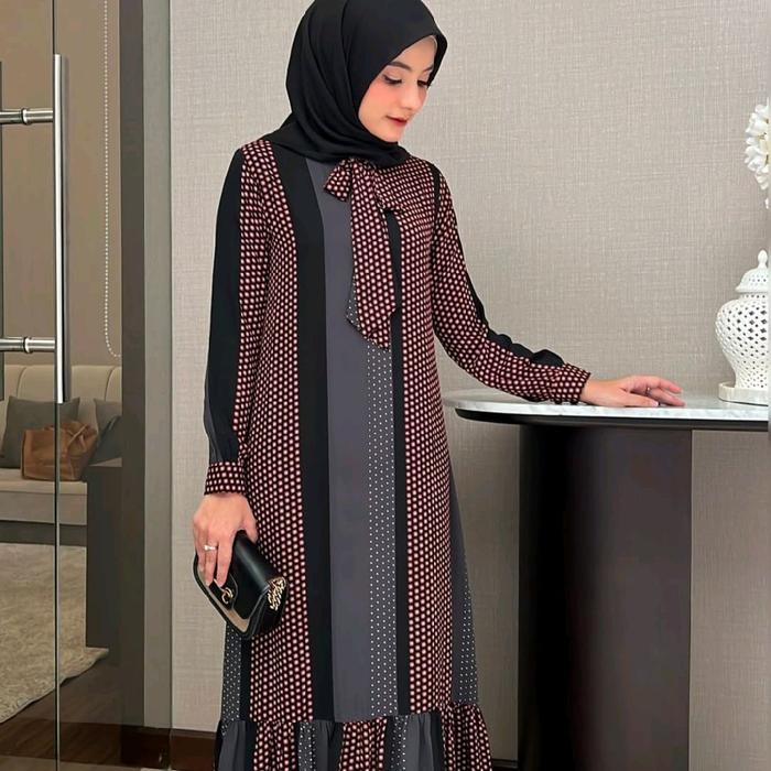 ALIFA DRESS BY JAVINA OFFICIAL  /   DRESS GAMIS JAVINA ORI  /  DRESS ALIFA HITAM ORI JAVINA /  DRESS