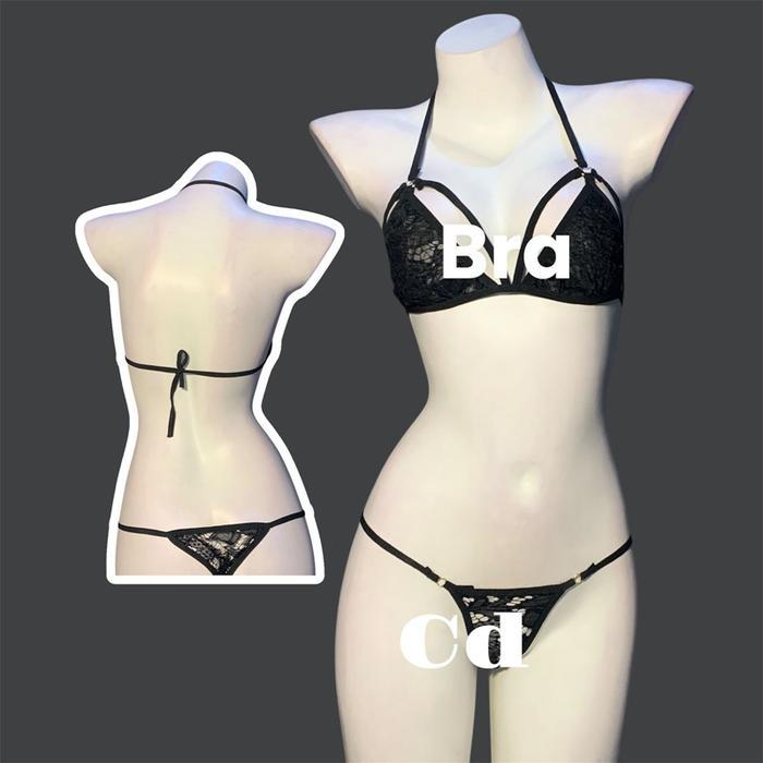 PREMIUM bra Sexy lingerie bra gstring set bikini Renda transparan B053