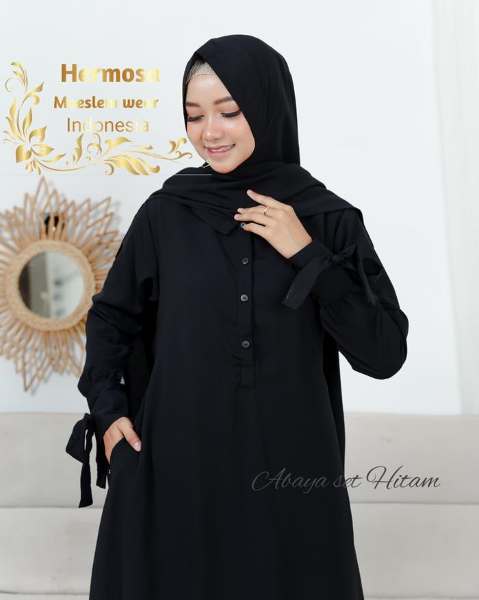 [Setelan Abaya dan Khimar Jumbo Hermosa Semua warna] Setelan Abaya dan Khimar Jumbo Hermosa bahan wo