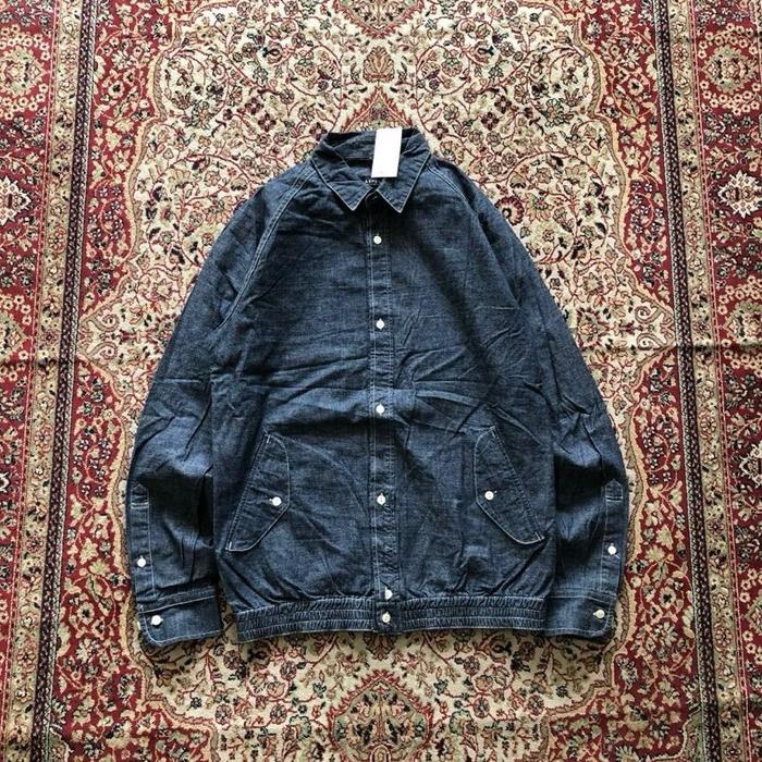 Jaket Aspesi blue chambray jacket  Aspesi amsterdam blauw USA jacket F997