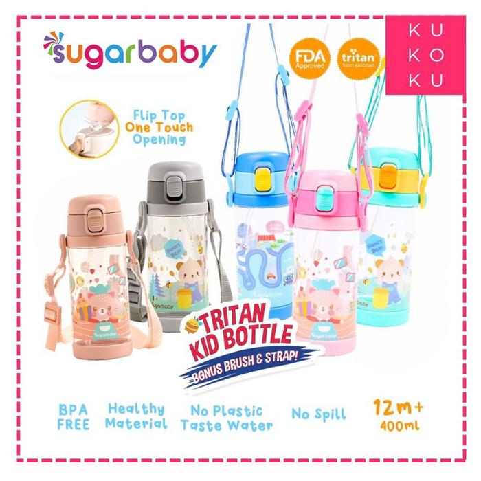 Sugarbaby Tritan Kid Bottle 400ml / Botol Minum Anak Sugar Baby