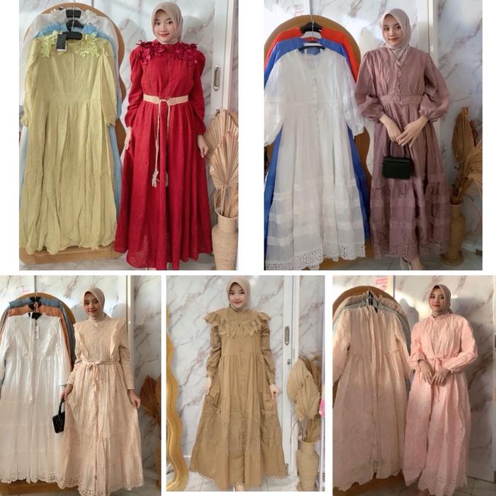 Gamis Dress Saffron Rain Massimo Karla Bluey by LFY Lafreya Original