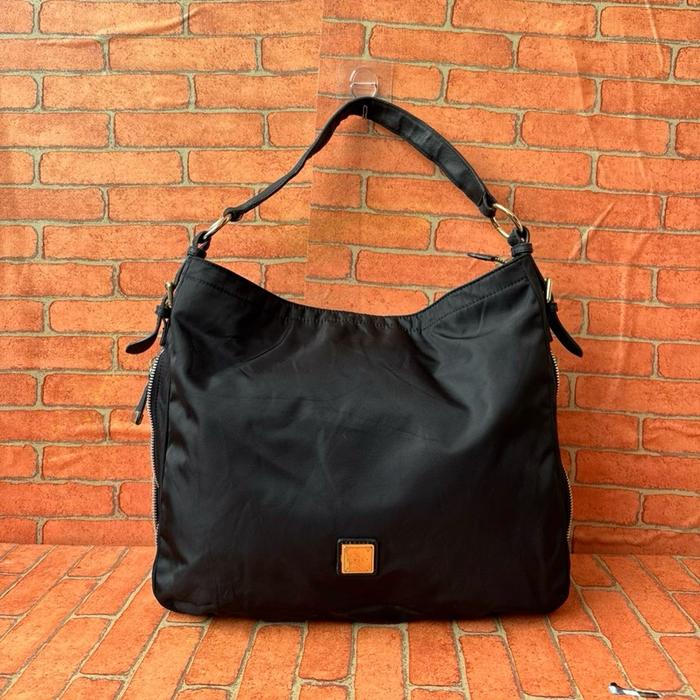TAS TOTE WANITA SISLEY NILON SECOND BRANDED HITAM / TAS TOTE HOBO WANITA NILON SISLEY SECOND