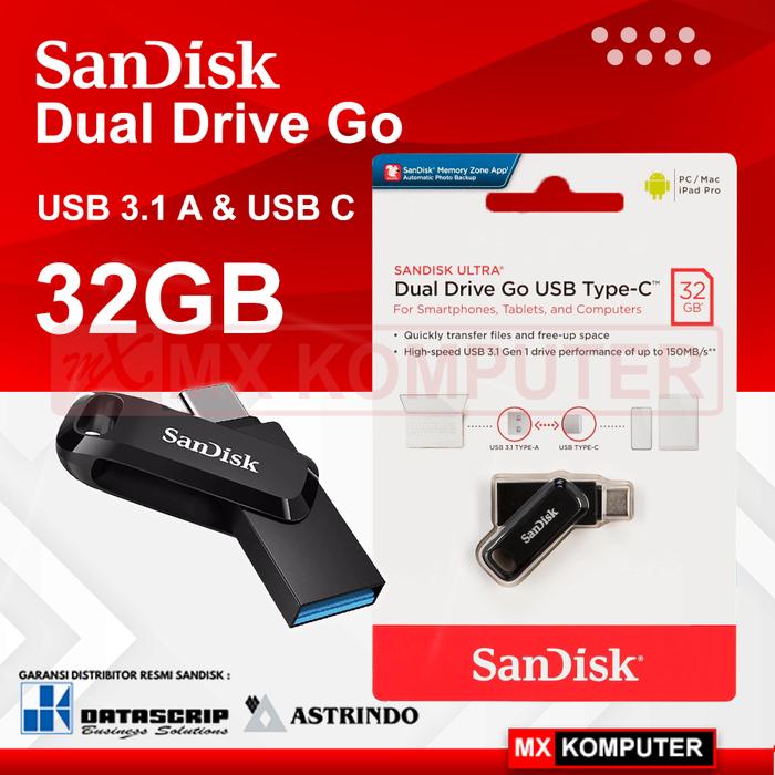 SanDisk Flashdisk OTG Type C 32GB 32 GB USB 3.1 Up to 150MBps