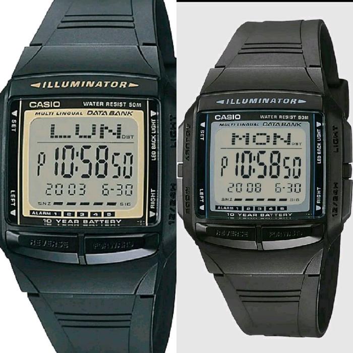 Jam Tangan Casio General Digital DB-36 Data Bank Original