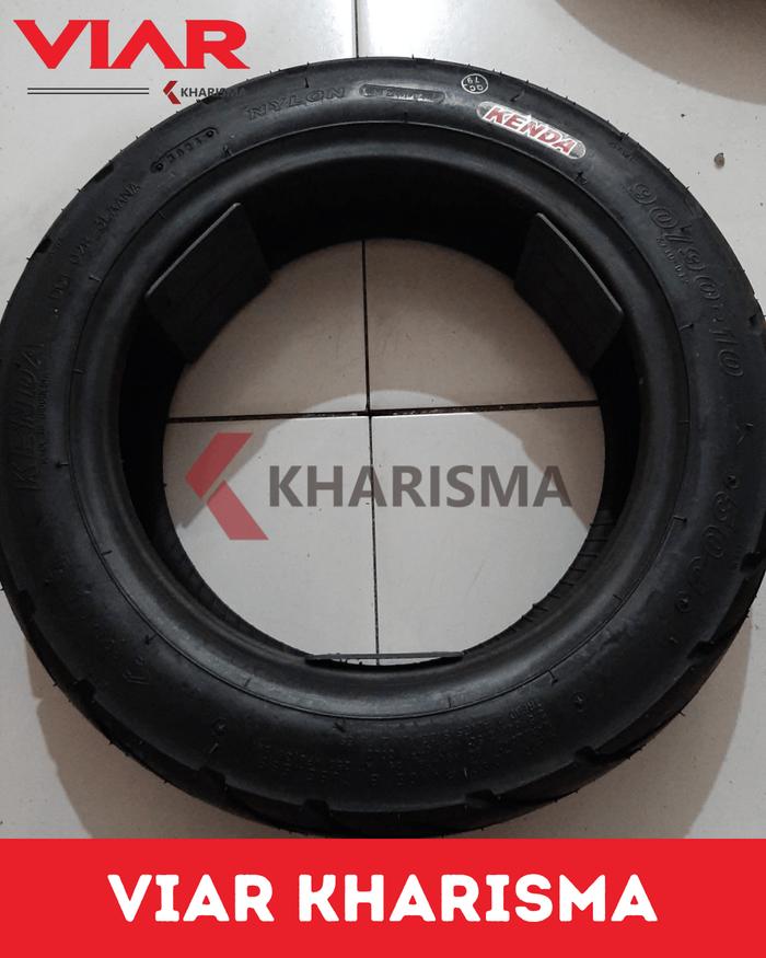 (1 PCS ) BAN TUBLES MOLIS DEPAN DAN BELAKANG MOTOR LISTRIK VIAR Q1,NX,EV1 Ukuran 90/90 RING 10 - FR/